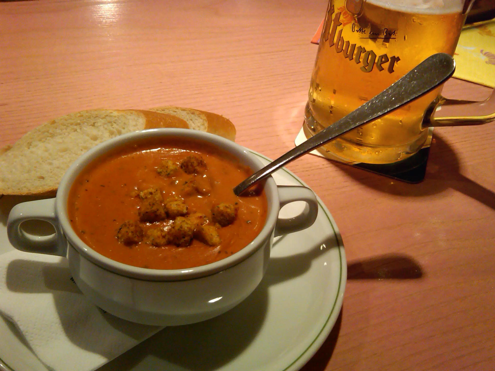 German Beer and Tomato Soup