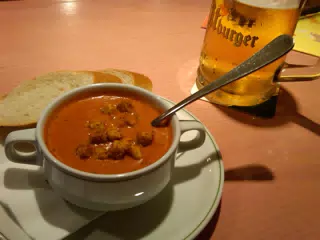 German Beer and Tomato Soup