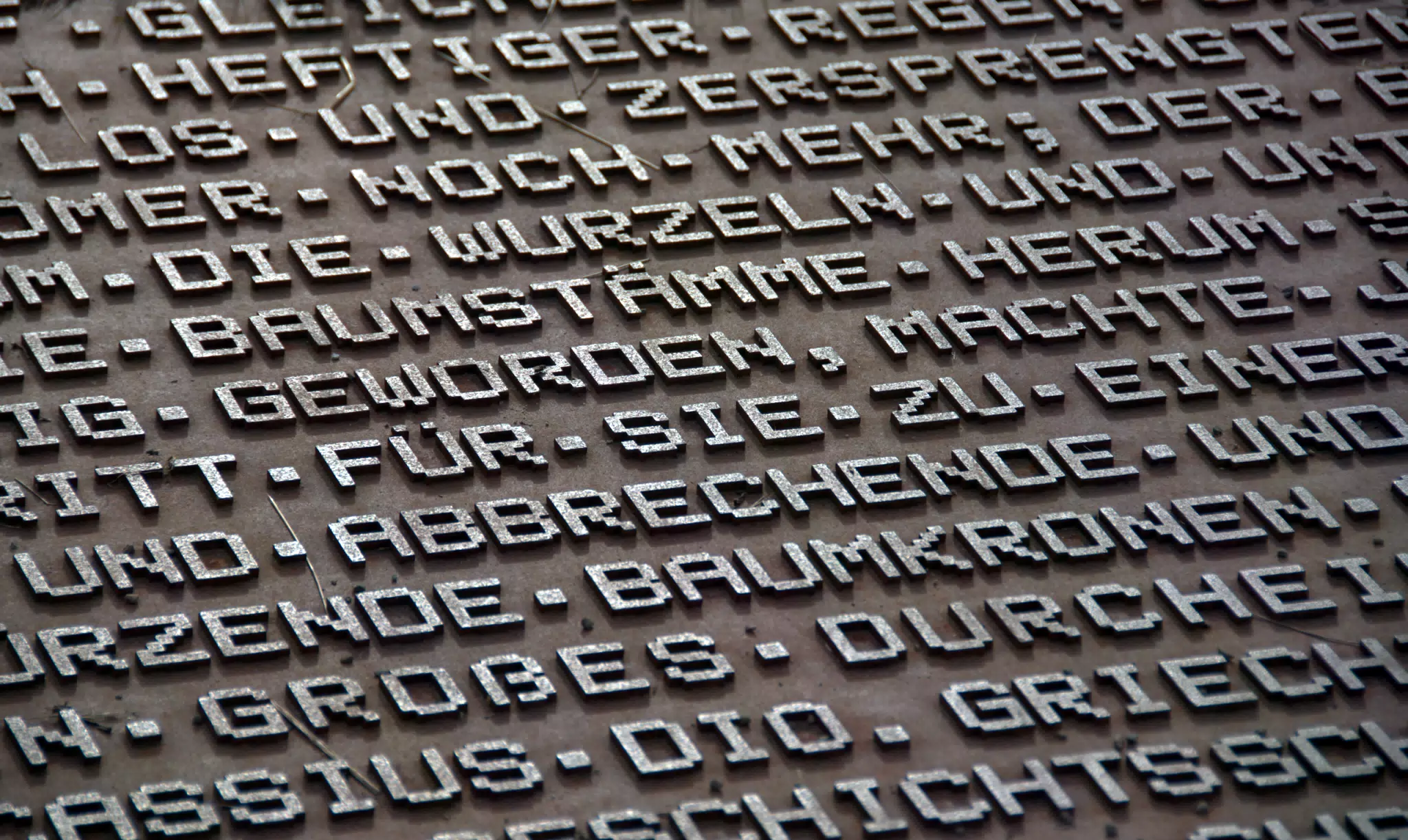 Metal Memorial Plate Detail at Kalkriese
