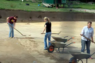 Shoveling Sand to be Filtered
