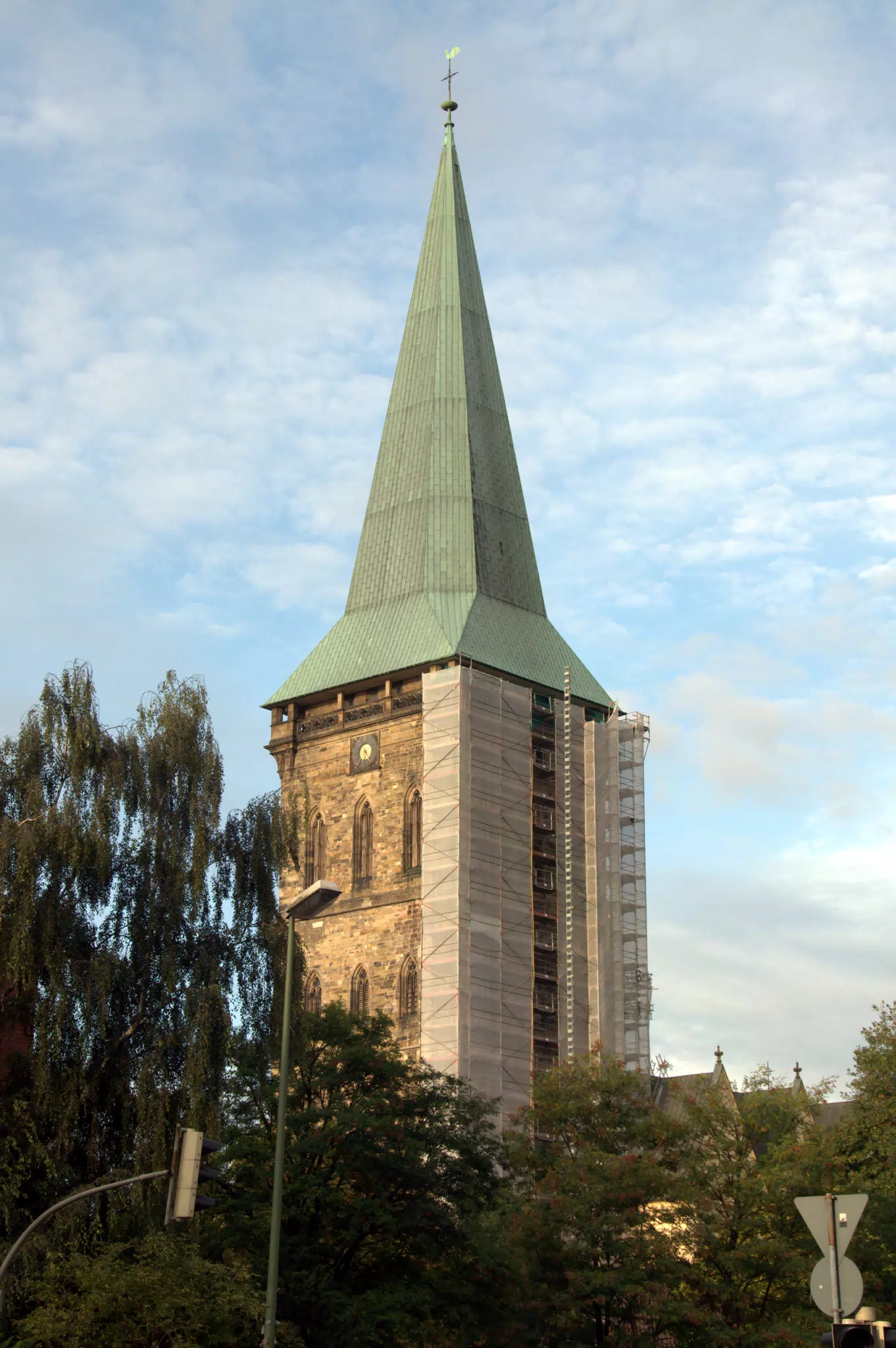 Steeple Under Construction from West