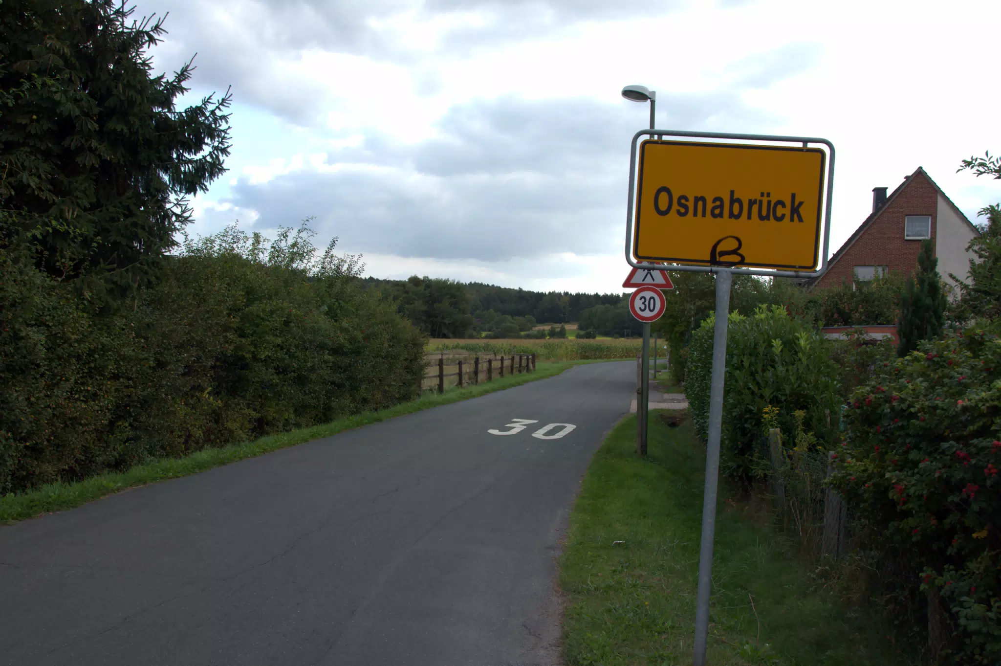 Cute Country Road in Osnabrucker Land