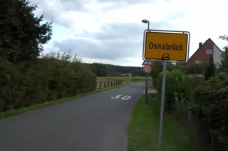 Cute Country Road in Osnabrucker Land