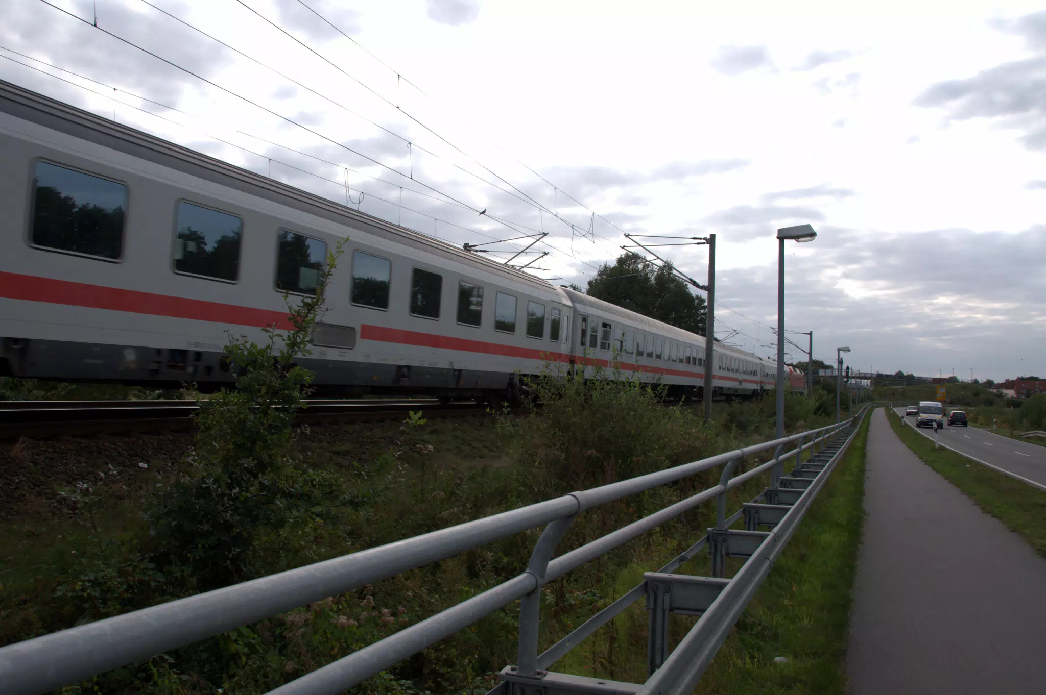 Die Bahn Flashes Past During My Walk