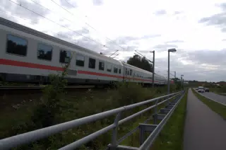 Die Bahn Flashes Past During My Walk