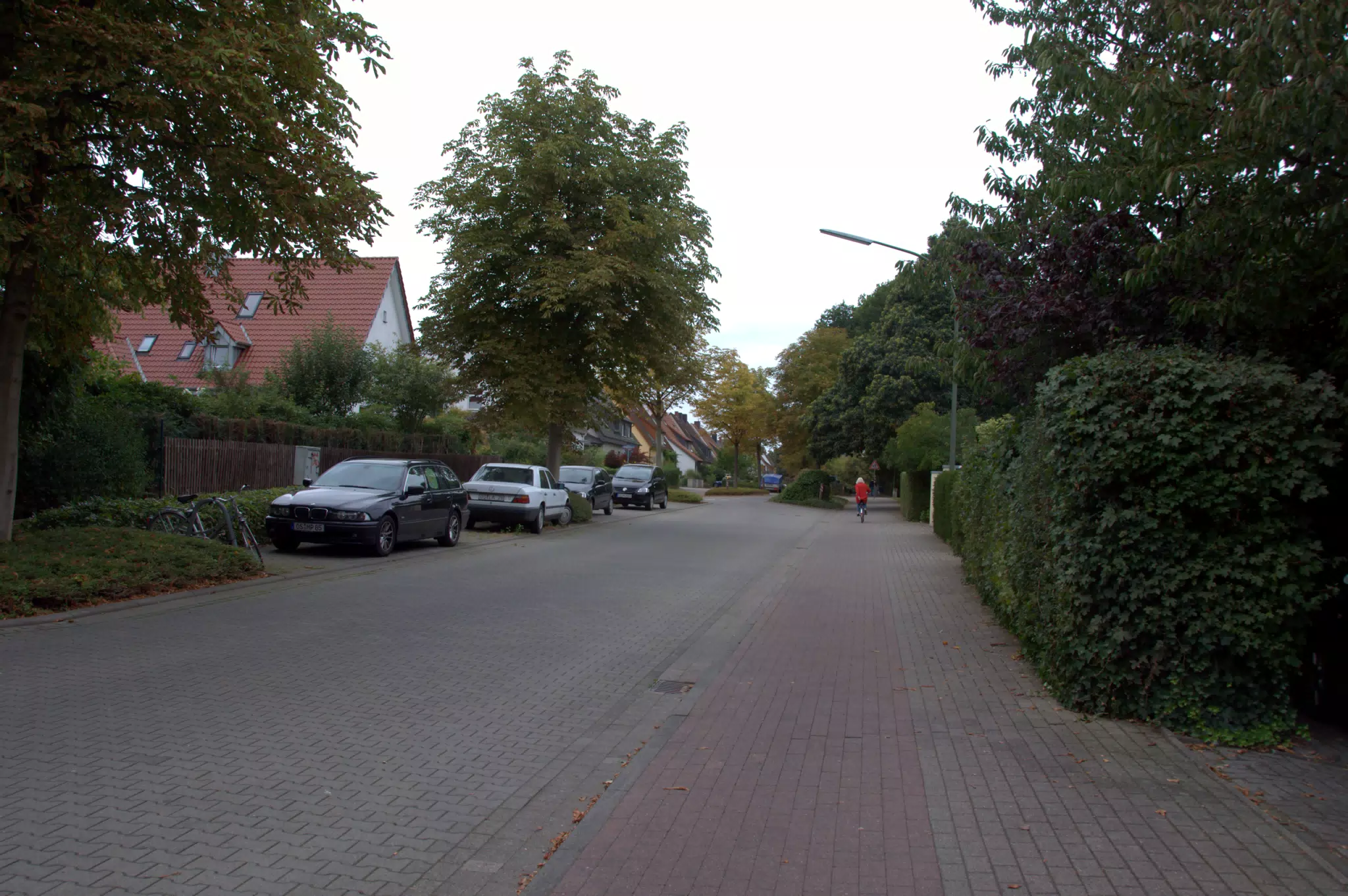Quiet Brick Side Street in Osnabruck