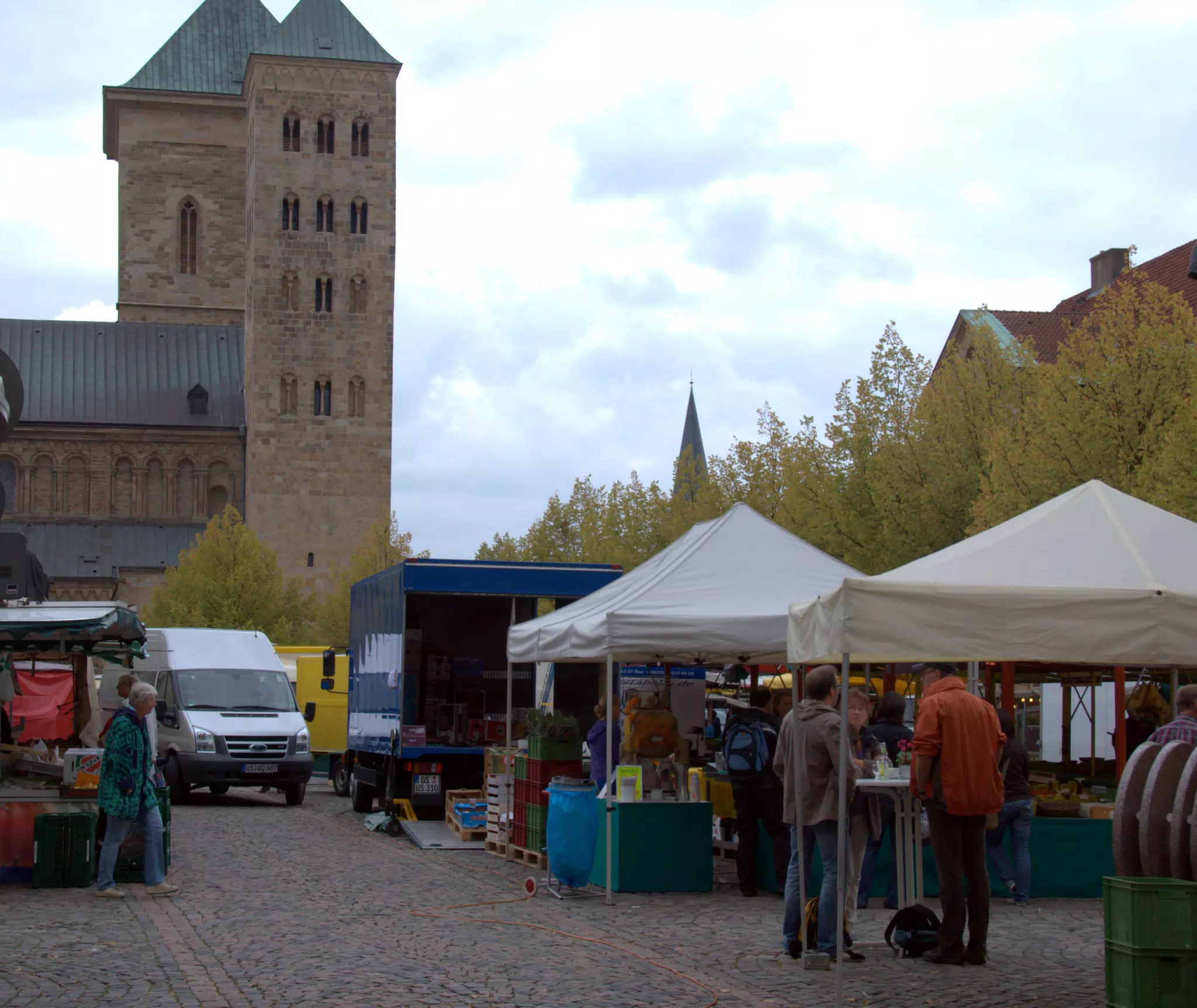 Stalls Near Chruch in Farmers Market