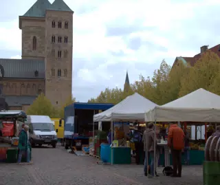 Stalls Near Chruch in Farmers Market