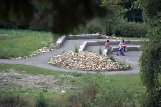 People Talking at Botanical Gardens
