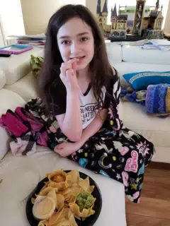 Liesl Eating Nachos