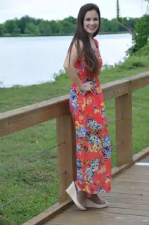 Teen in Red Dress