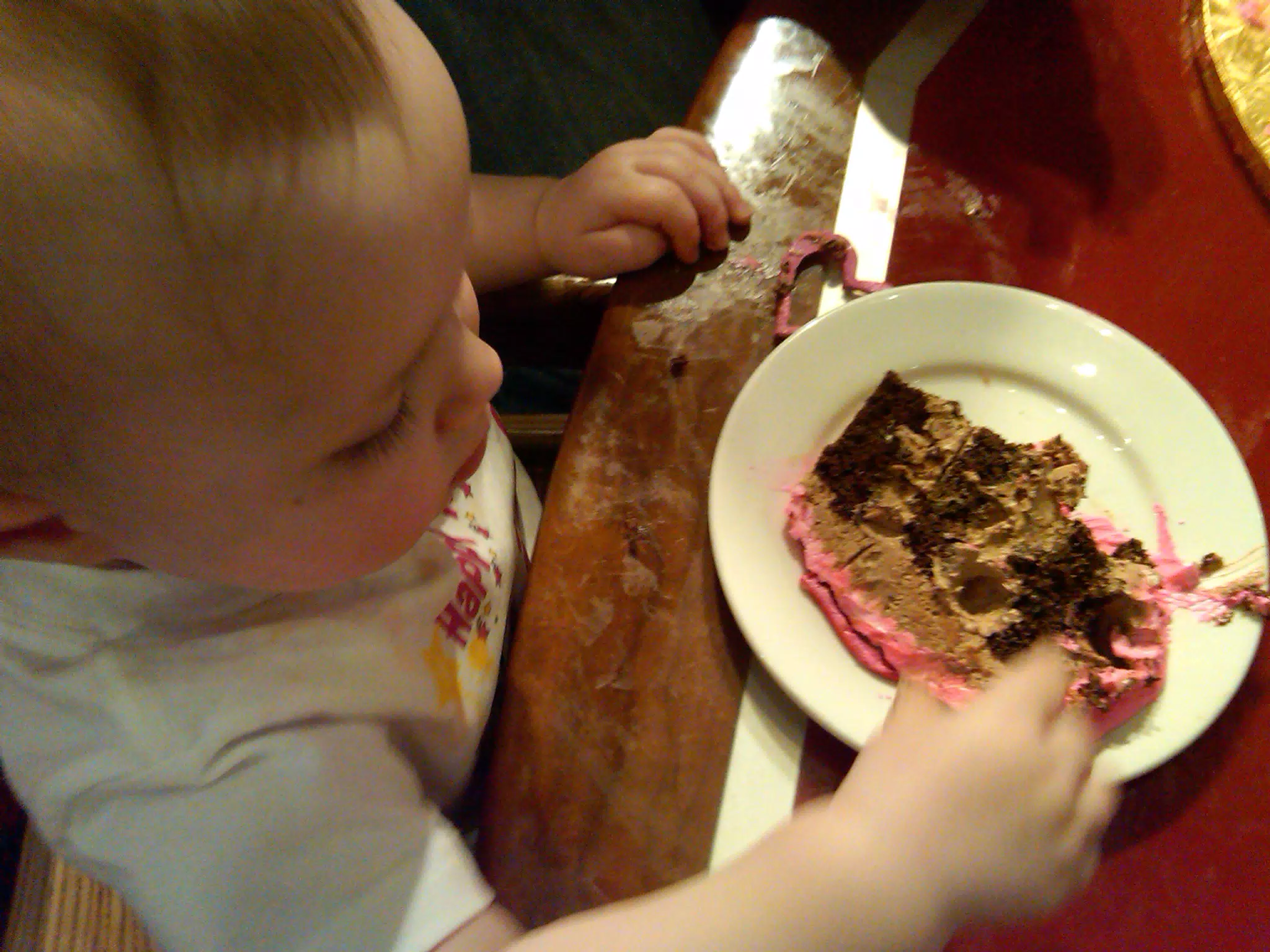 Liesl Eating Her Birthday Cake