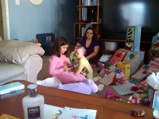 Liesl Opening Presents