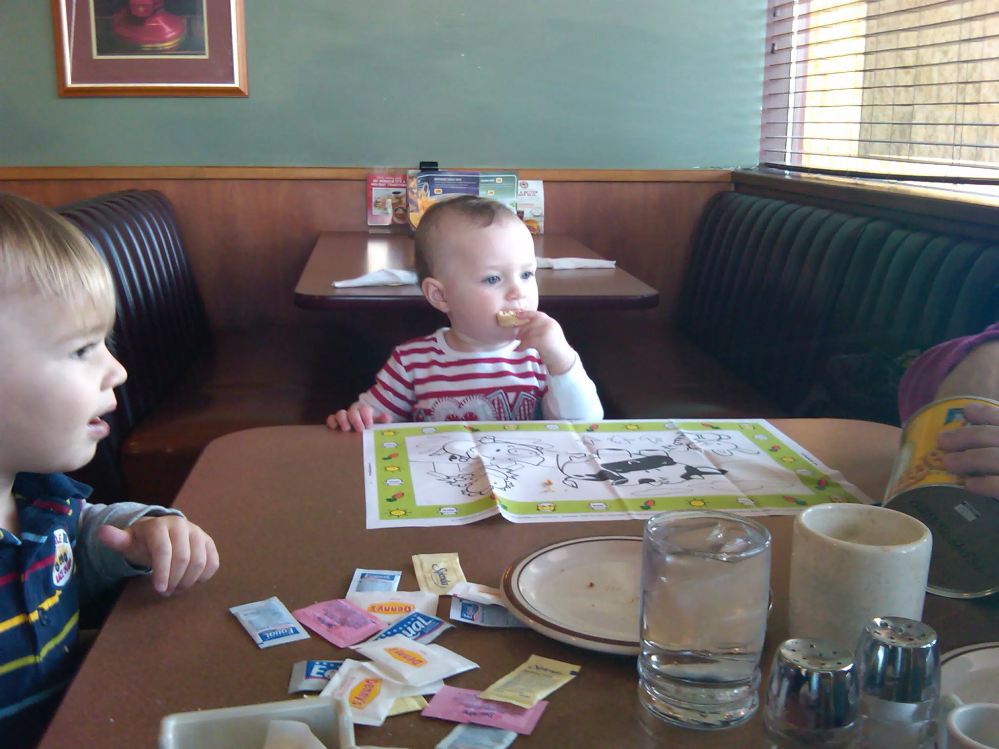 Liesl Having Breakfast at Dennys