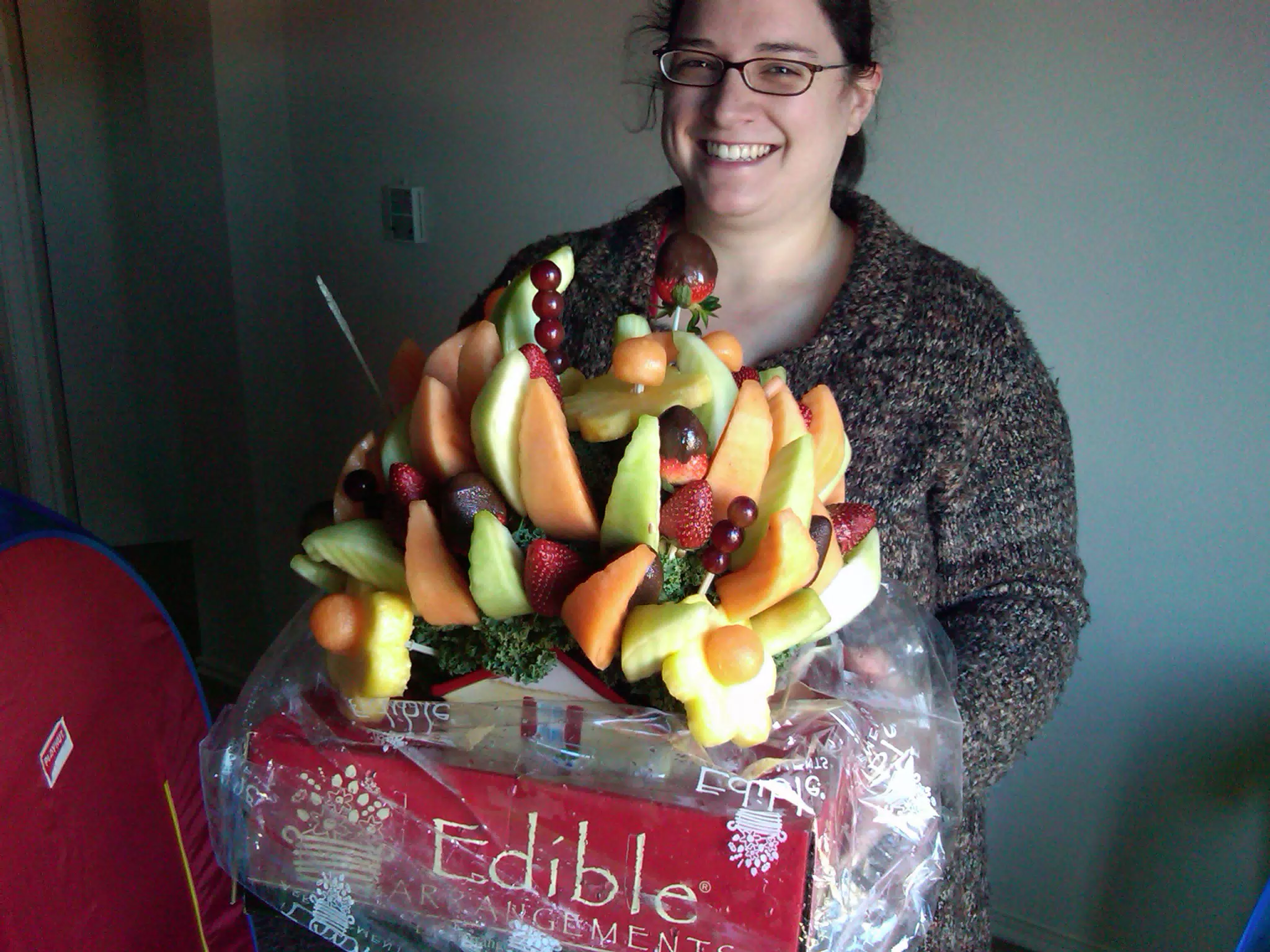 Dominica Holding Edible Arrangement
