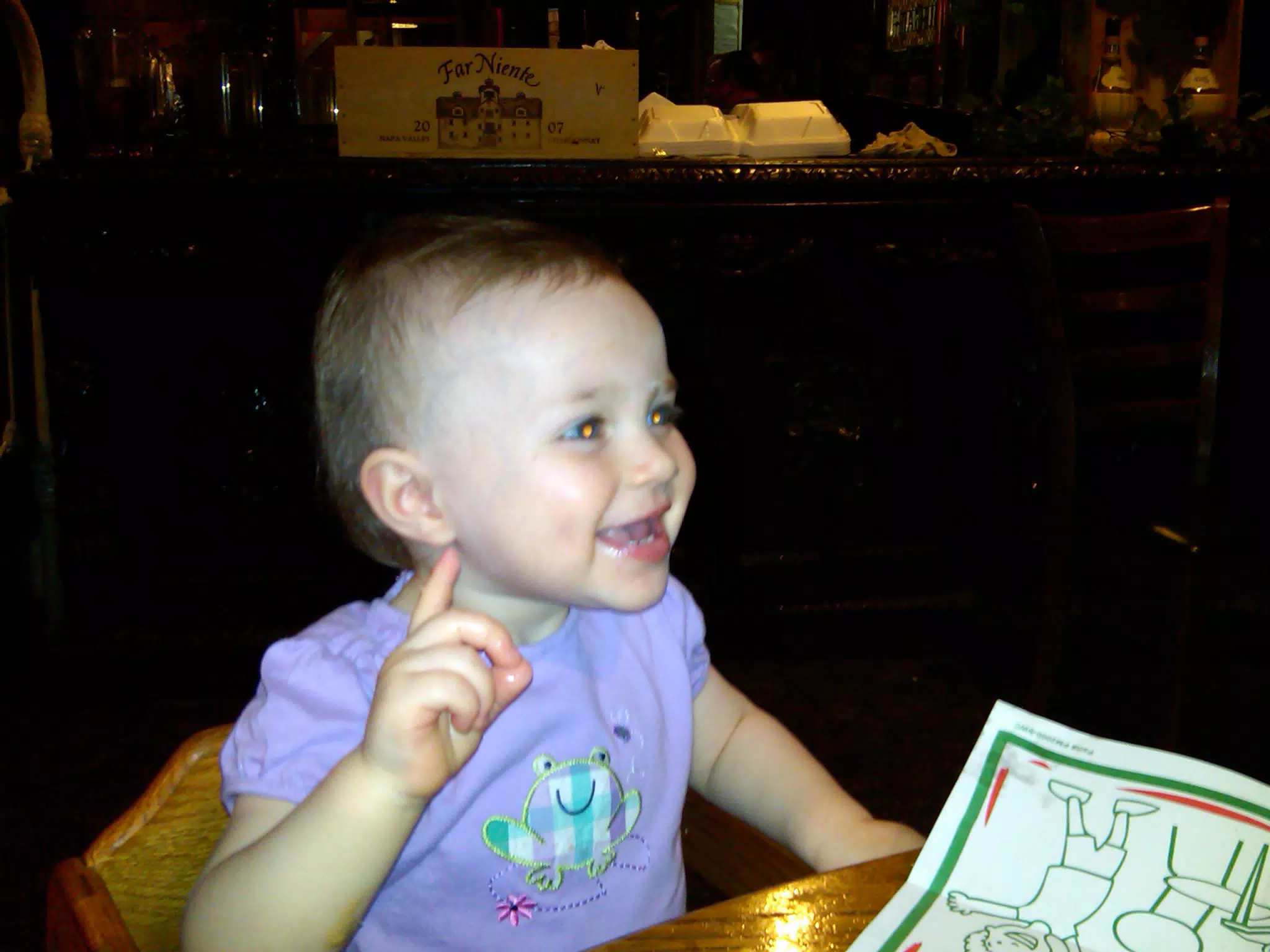 Liesl Laughing at Spaghetti Warehouse