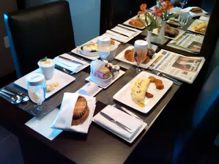 Breakfast in our suite at the Vdara