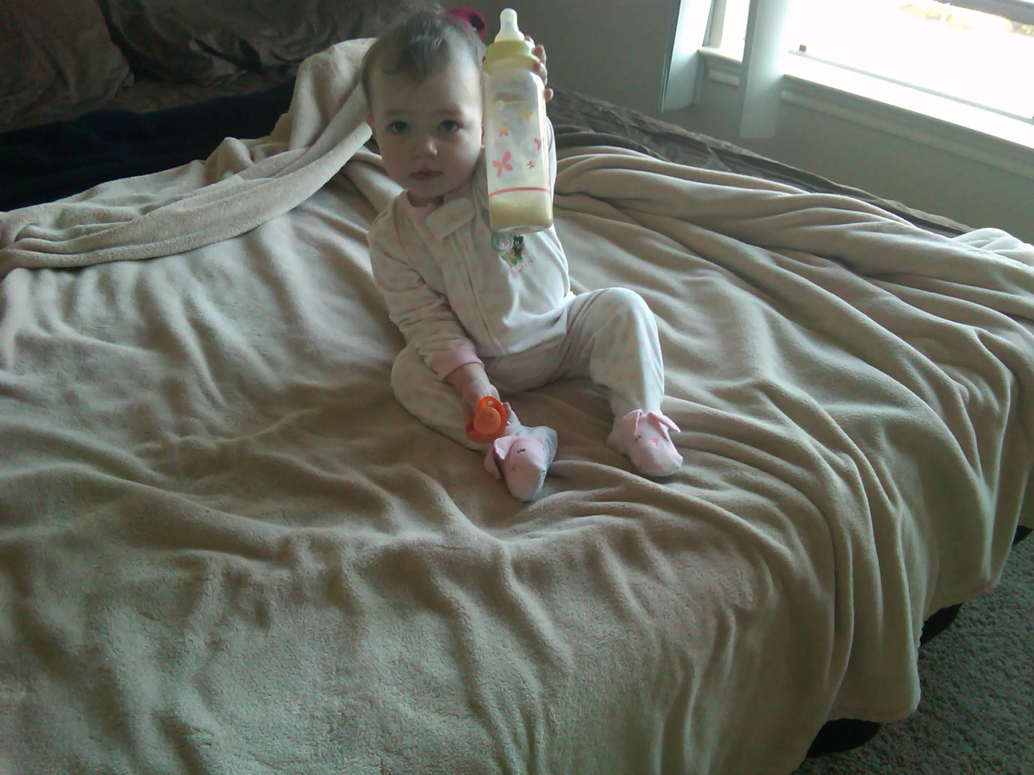 Liesl Handing Me Her Bottle