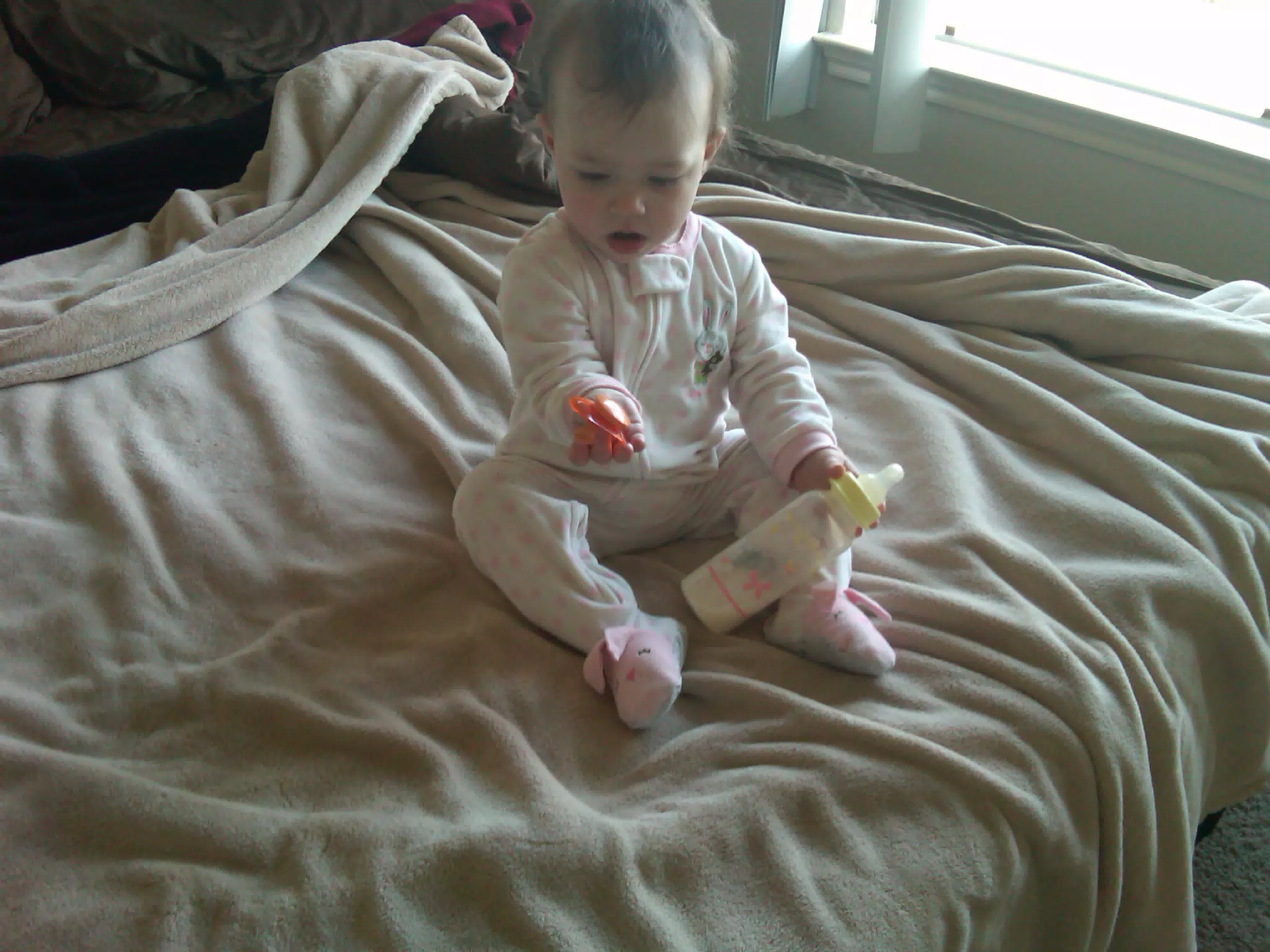 Liesl with Her Bottle and Pacifier