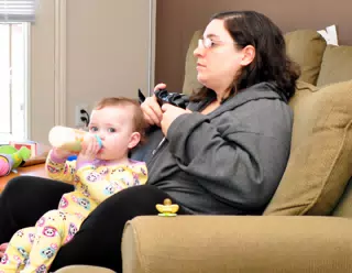 Mommy and Daughter Video Gaming