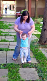 Liesl Playing in Garden