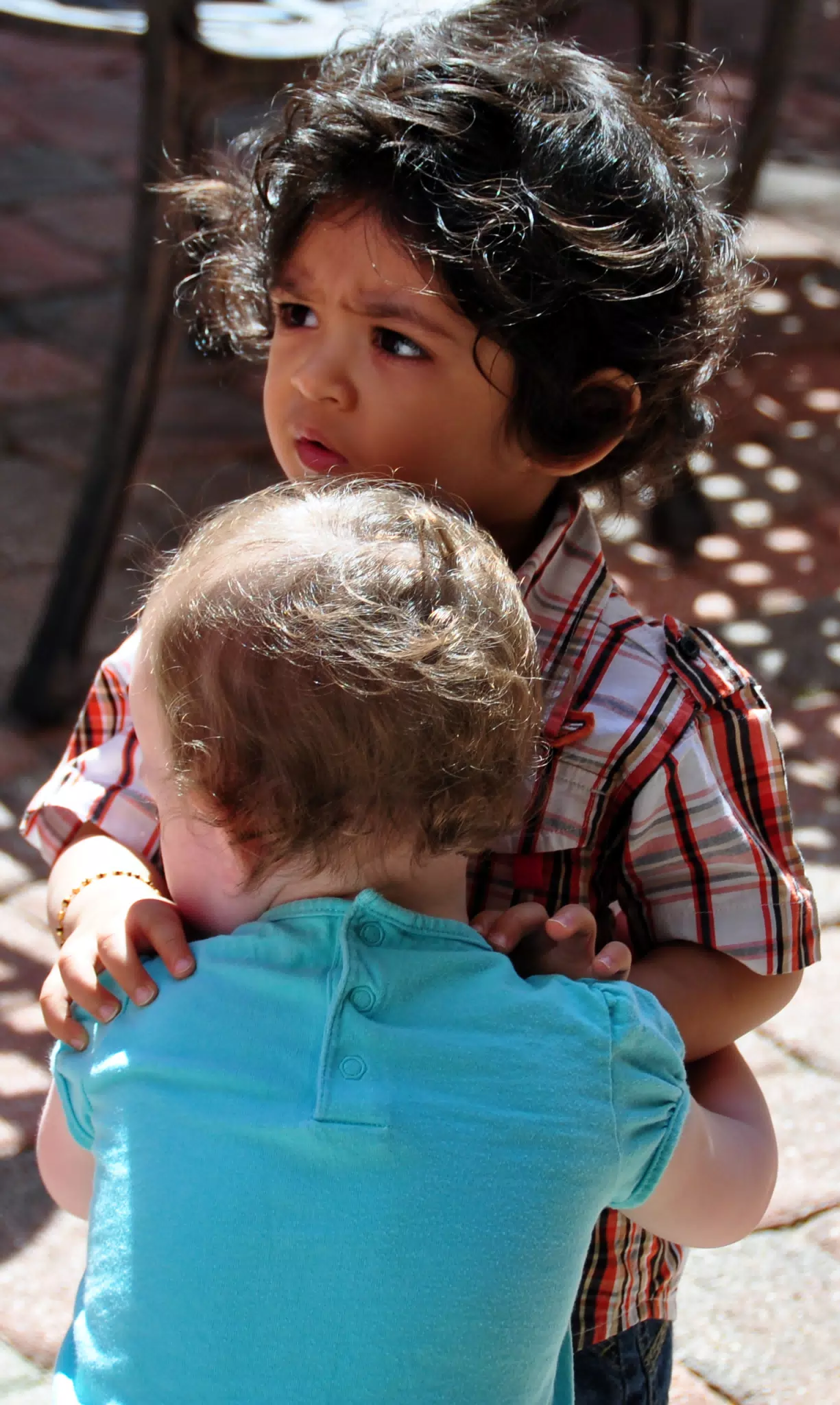 His First Hug from a Girl