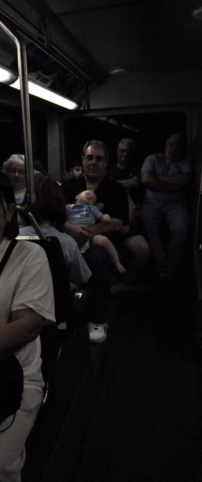Liesl Sleeping on Grandpa on Bus