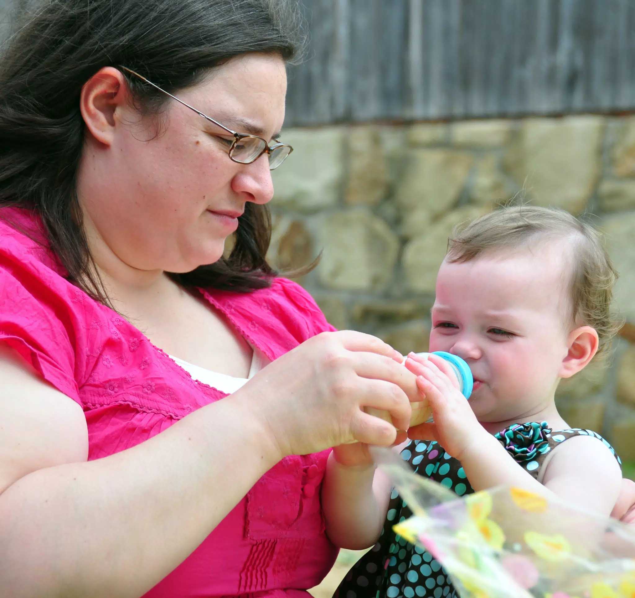 Dominica Giving Liesl Her Bottle