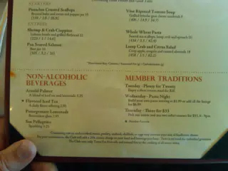 La Cima Lunch Bottom of Menu