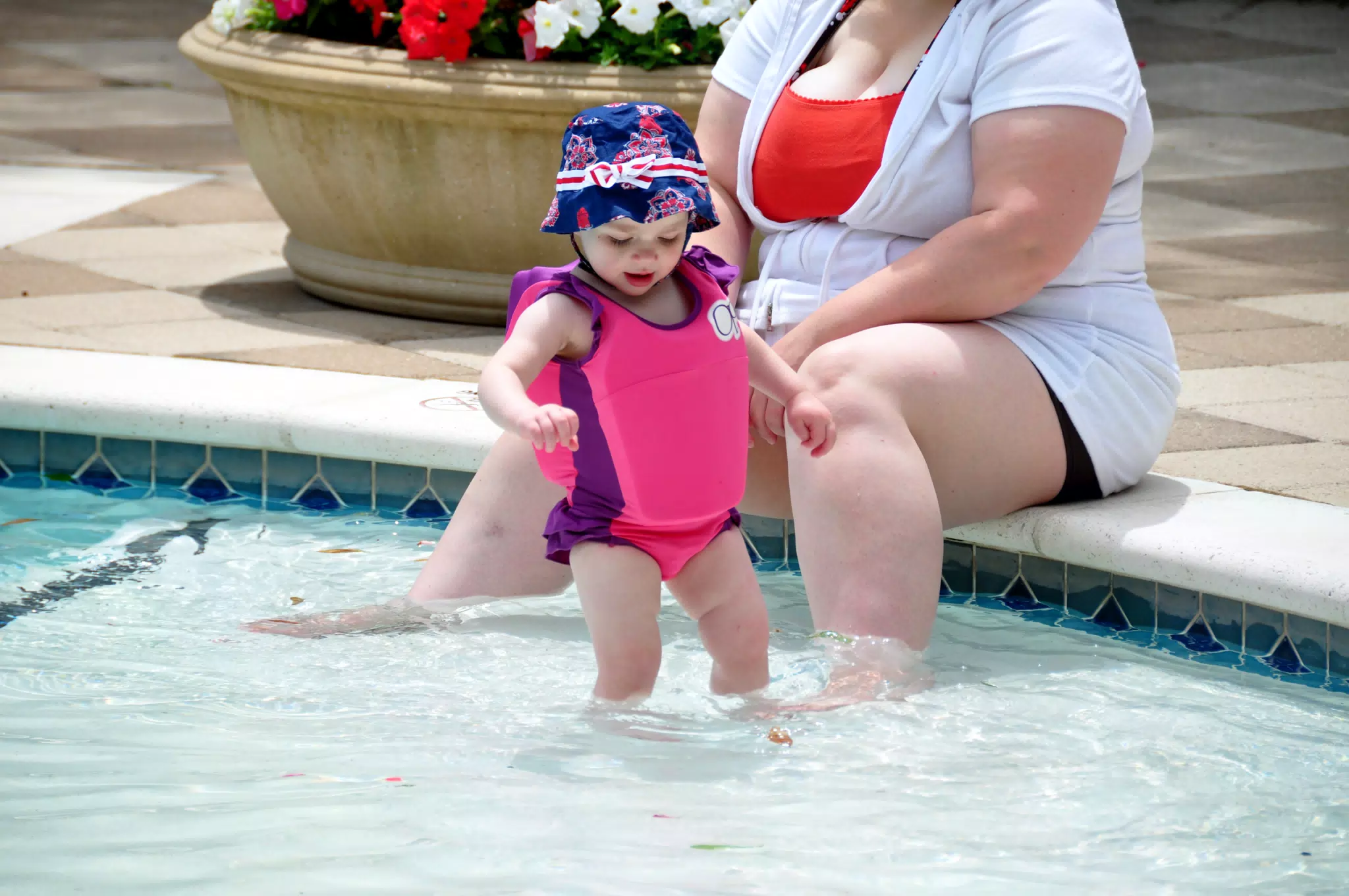 Liesl Playing in the Pool