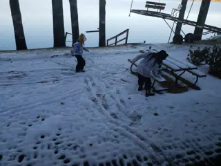 Snow by the Lake in Cumberland Wisconsin