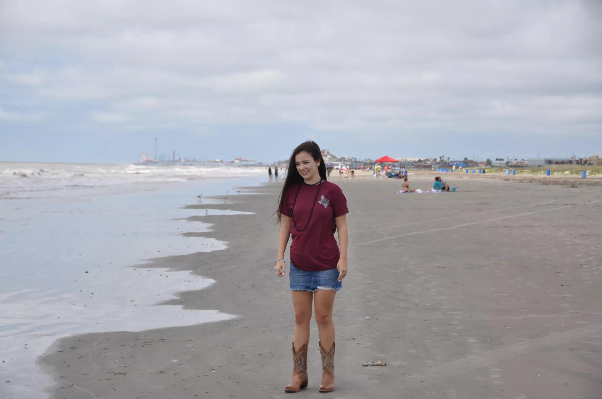 Brunette on Beach