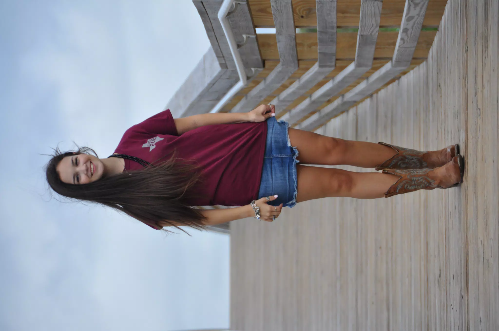 Teen on Galveston Boardwalk