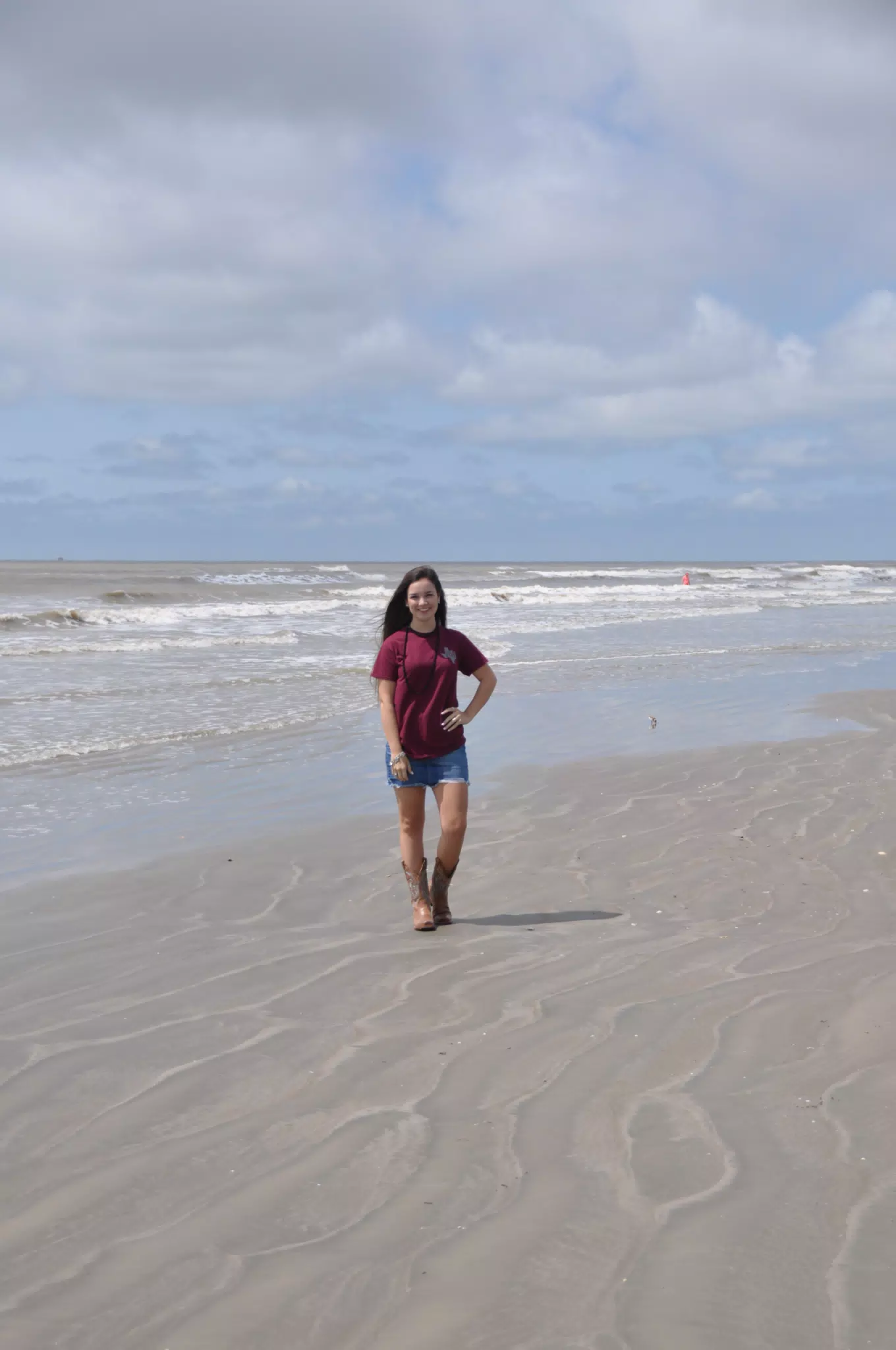 Galveston Beach with Emily