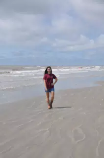 Galveston Beach with Emily