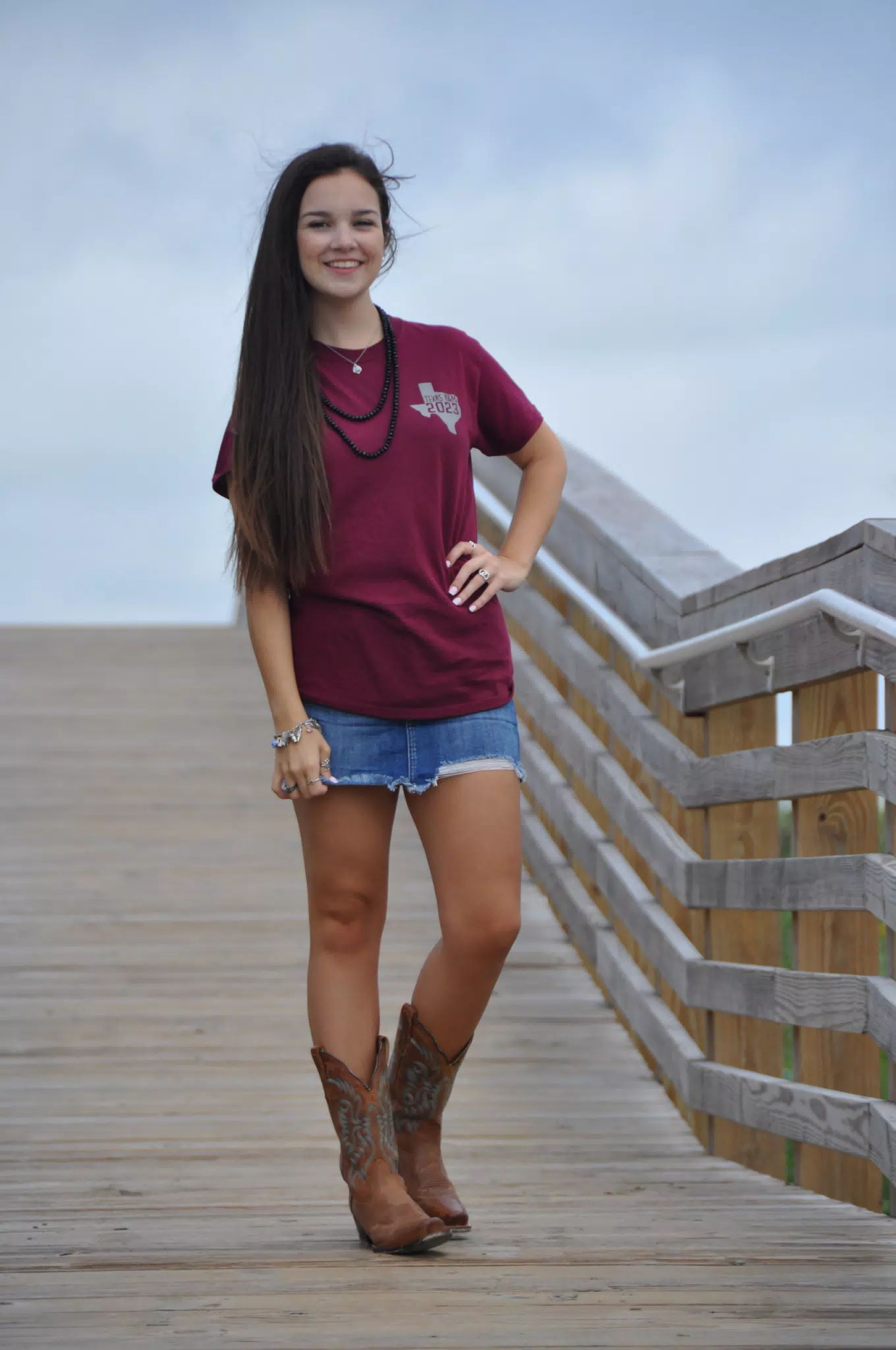 Teen Model on Galveston Boardwalk