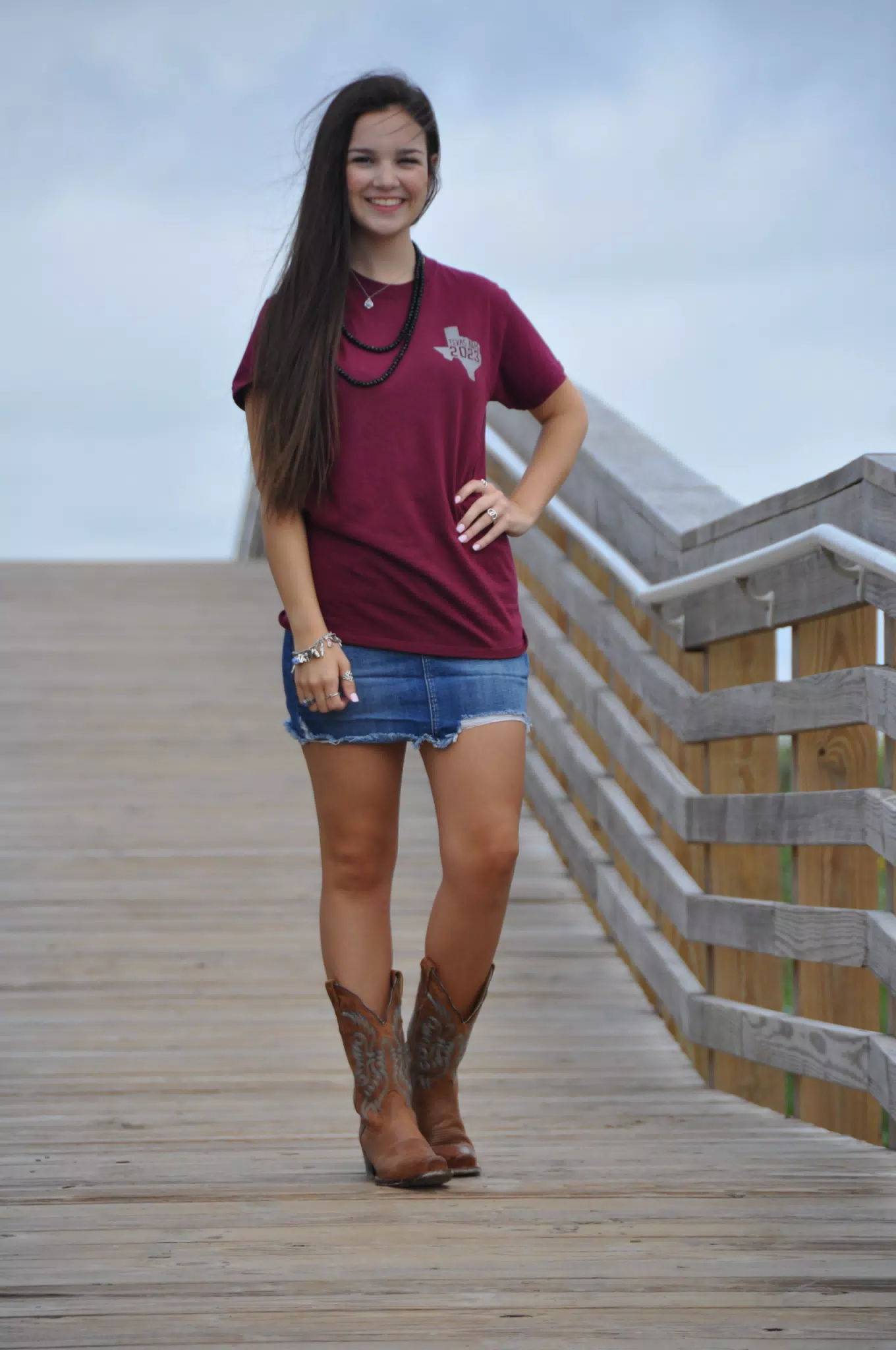 Teen Model on Galveston Boardwalk