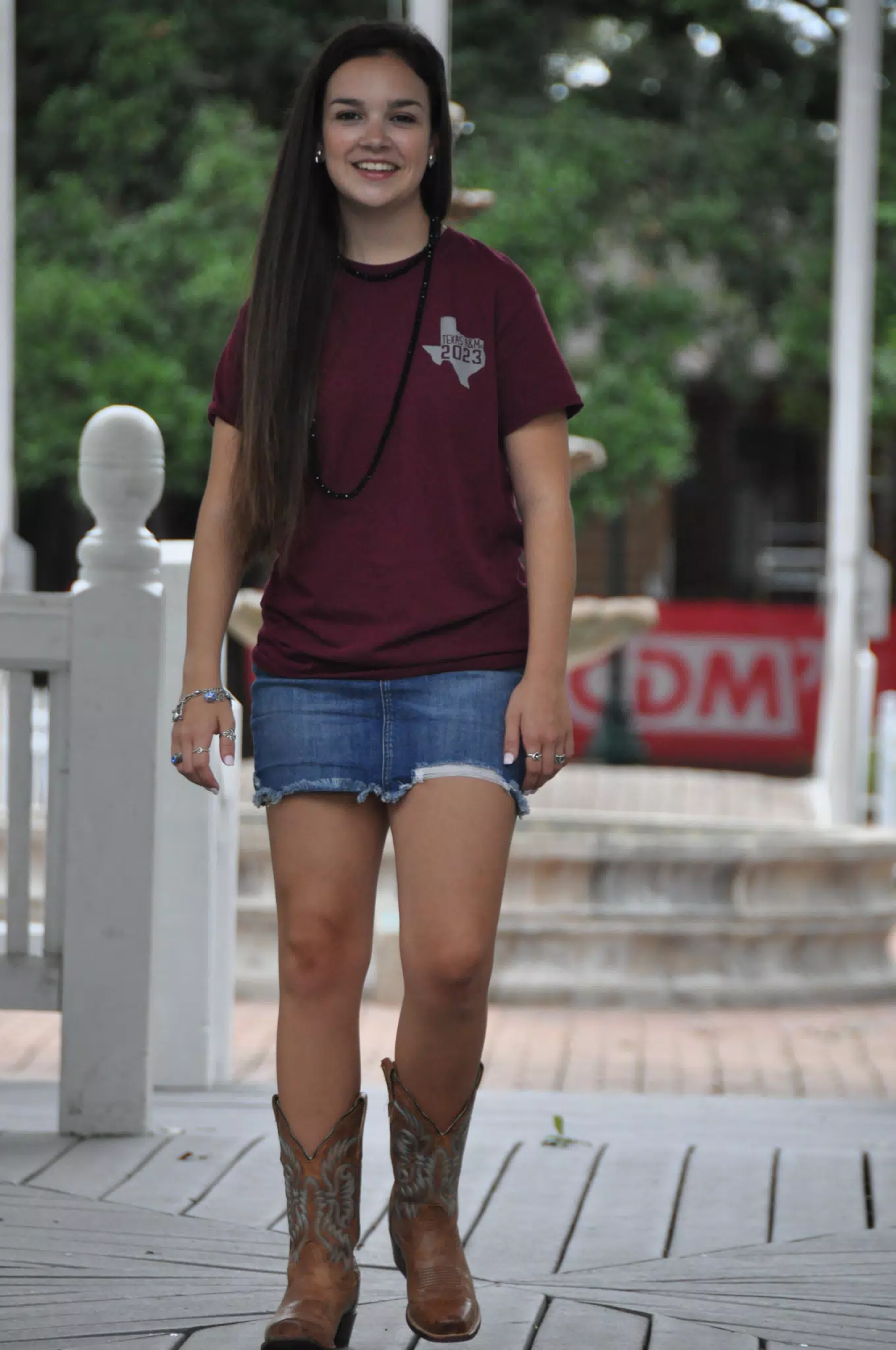 Model in Photoshoot in Gazebo