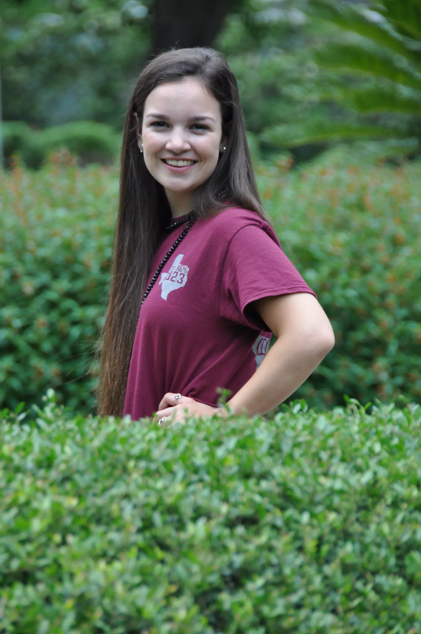 Teen Brunette Model in Texas Garden
