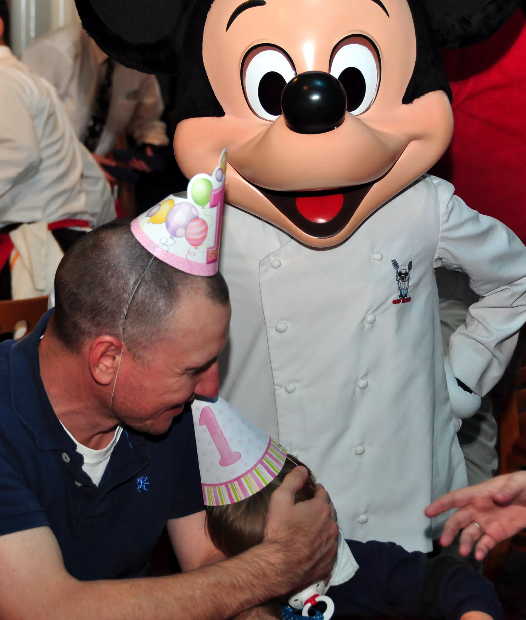 Bennie Shielding Garrett from Mickey Mouse