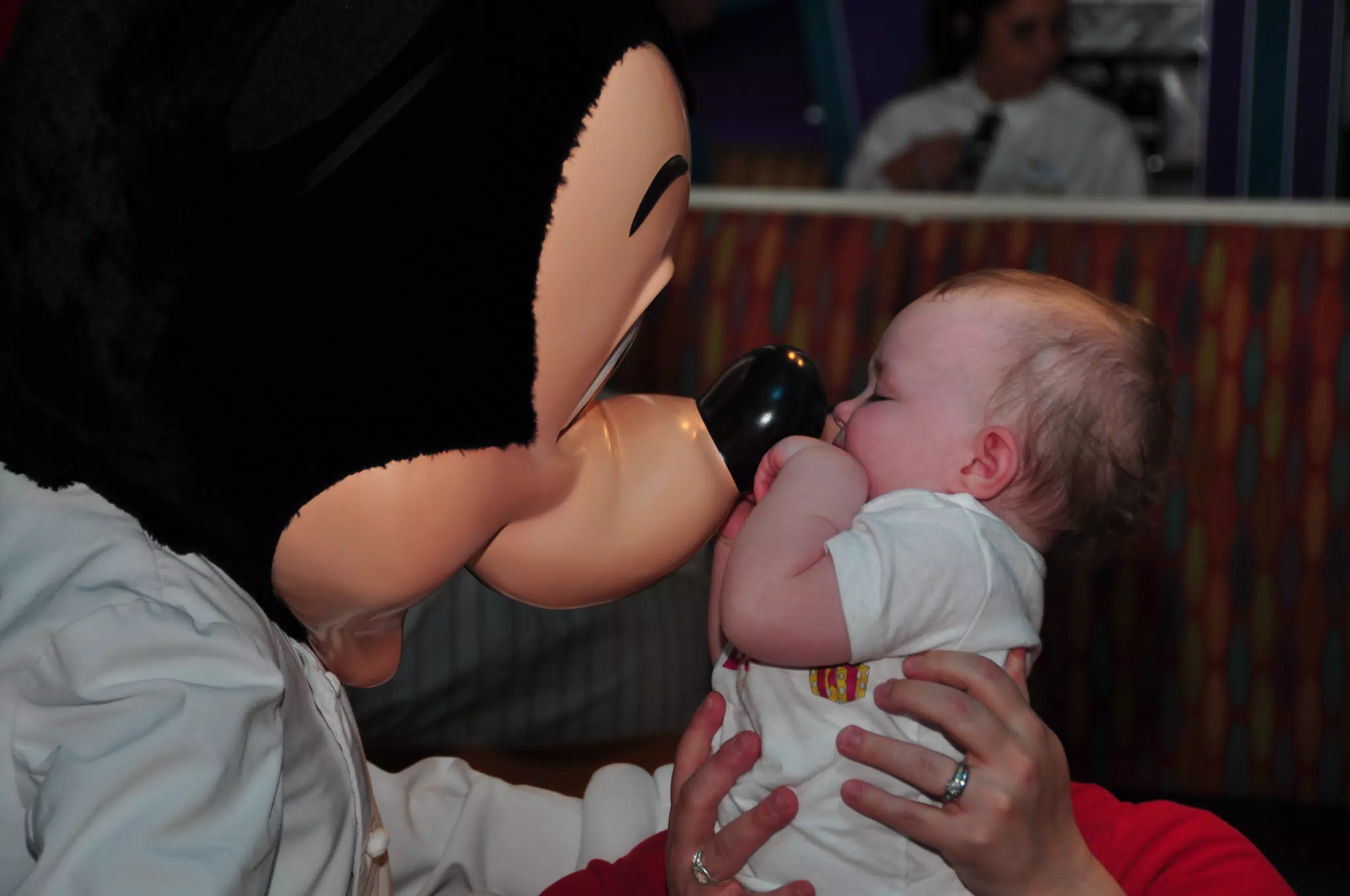 Liesl Giving Mickey a Kiss