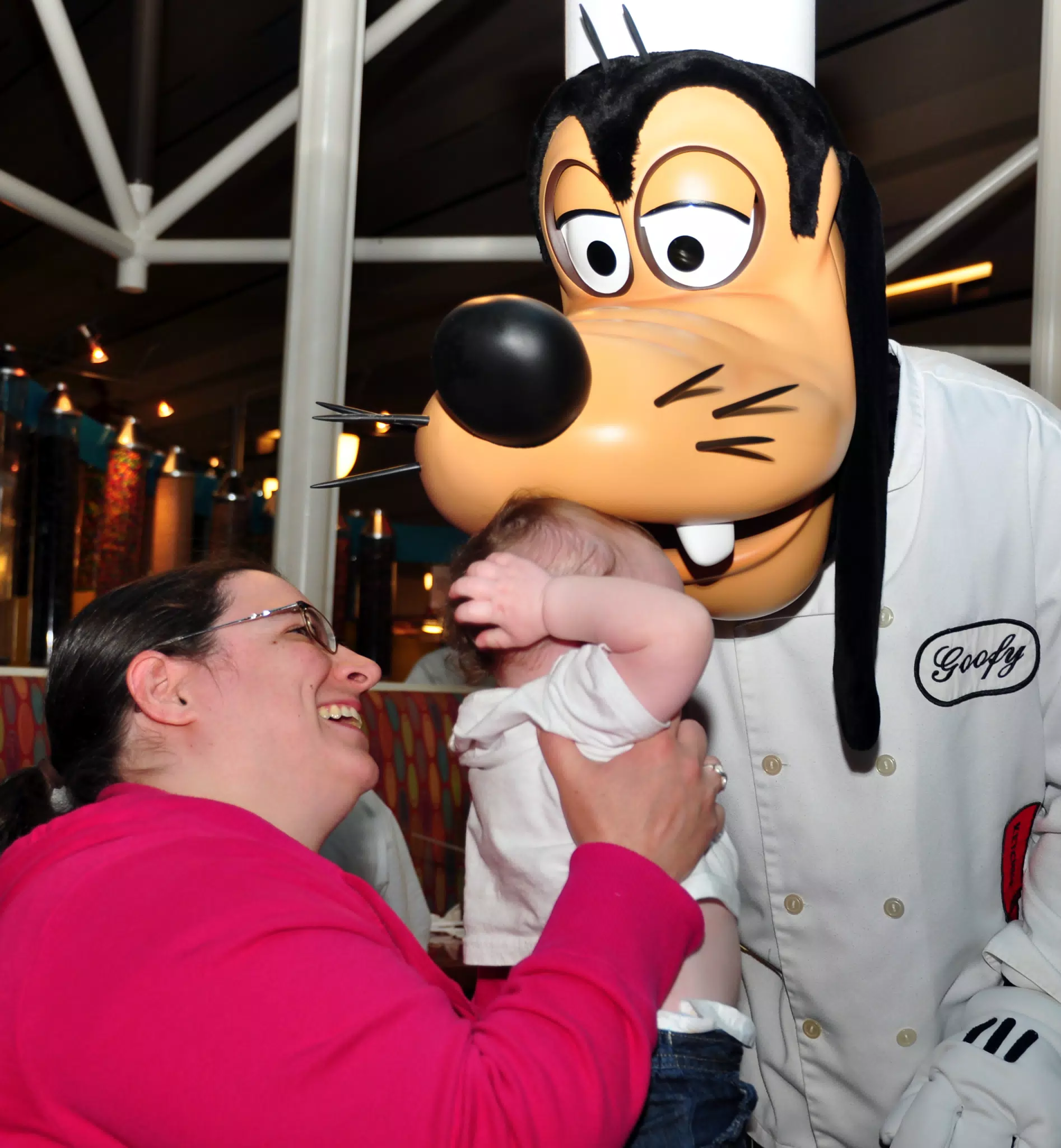 Liesl Gets a Kiss from Goofy
