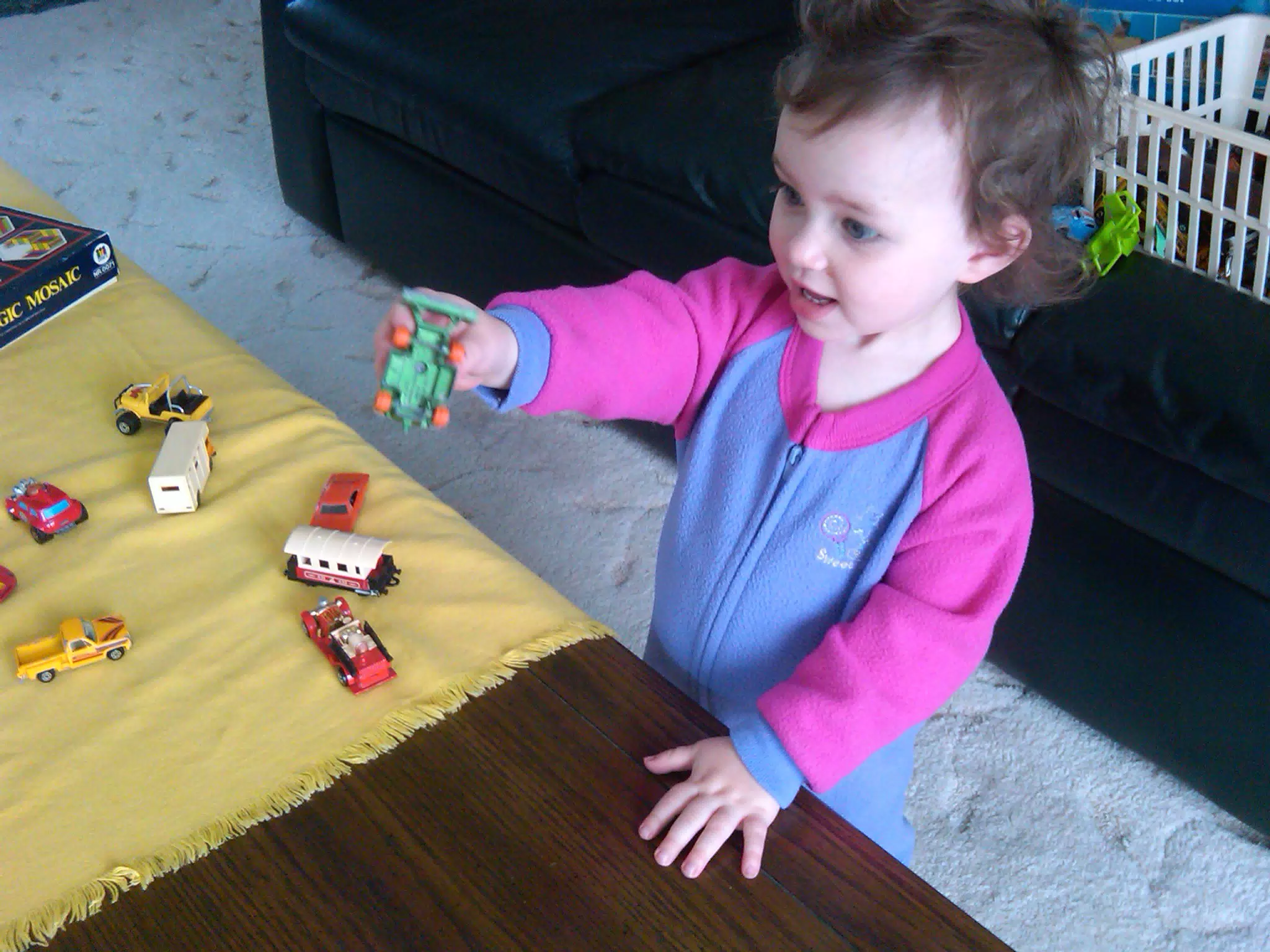 Liesl with Hotwheels