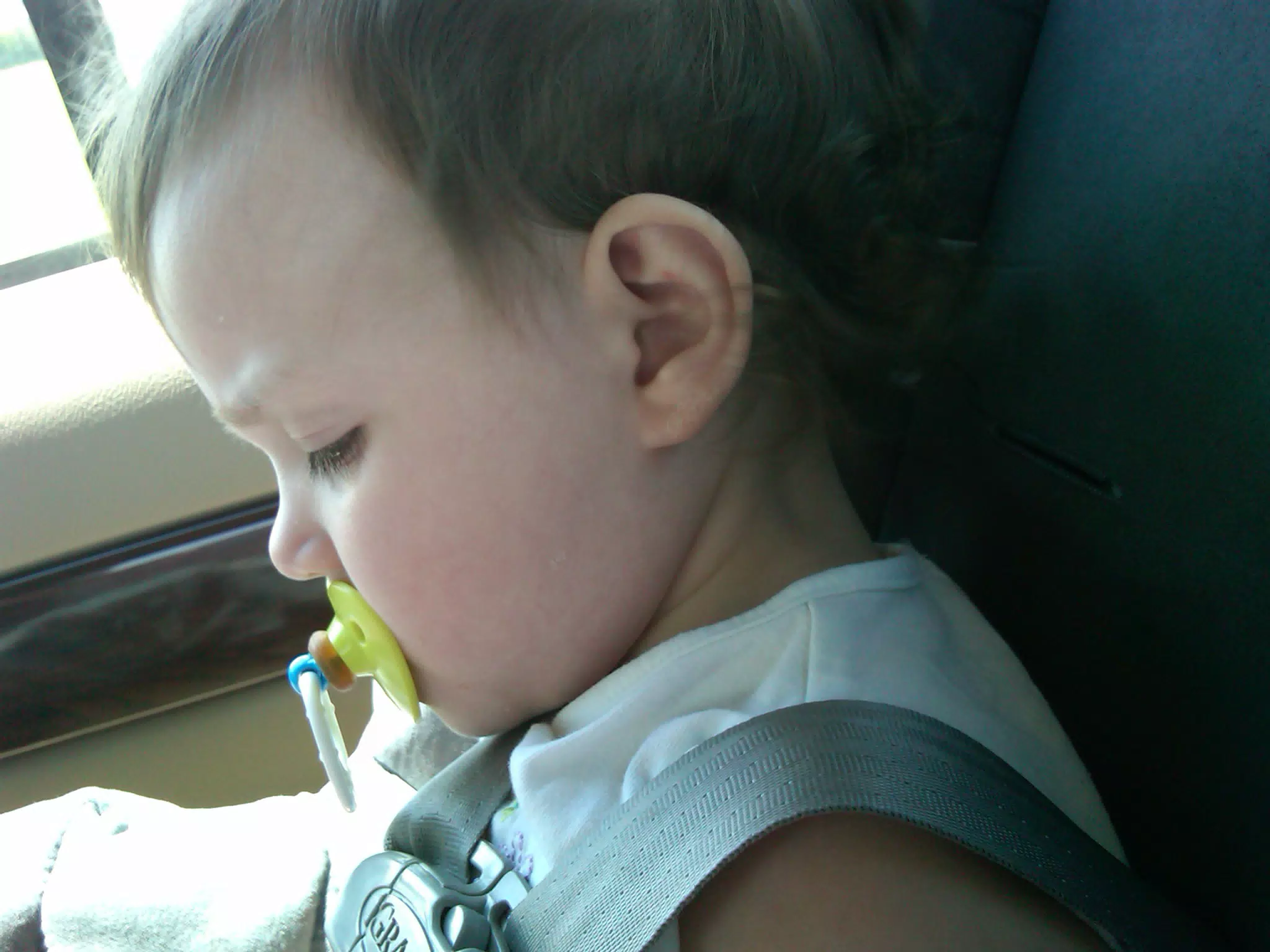 Liesl Sleeping in Car