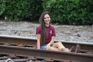 Model on Train Tracks