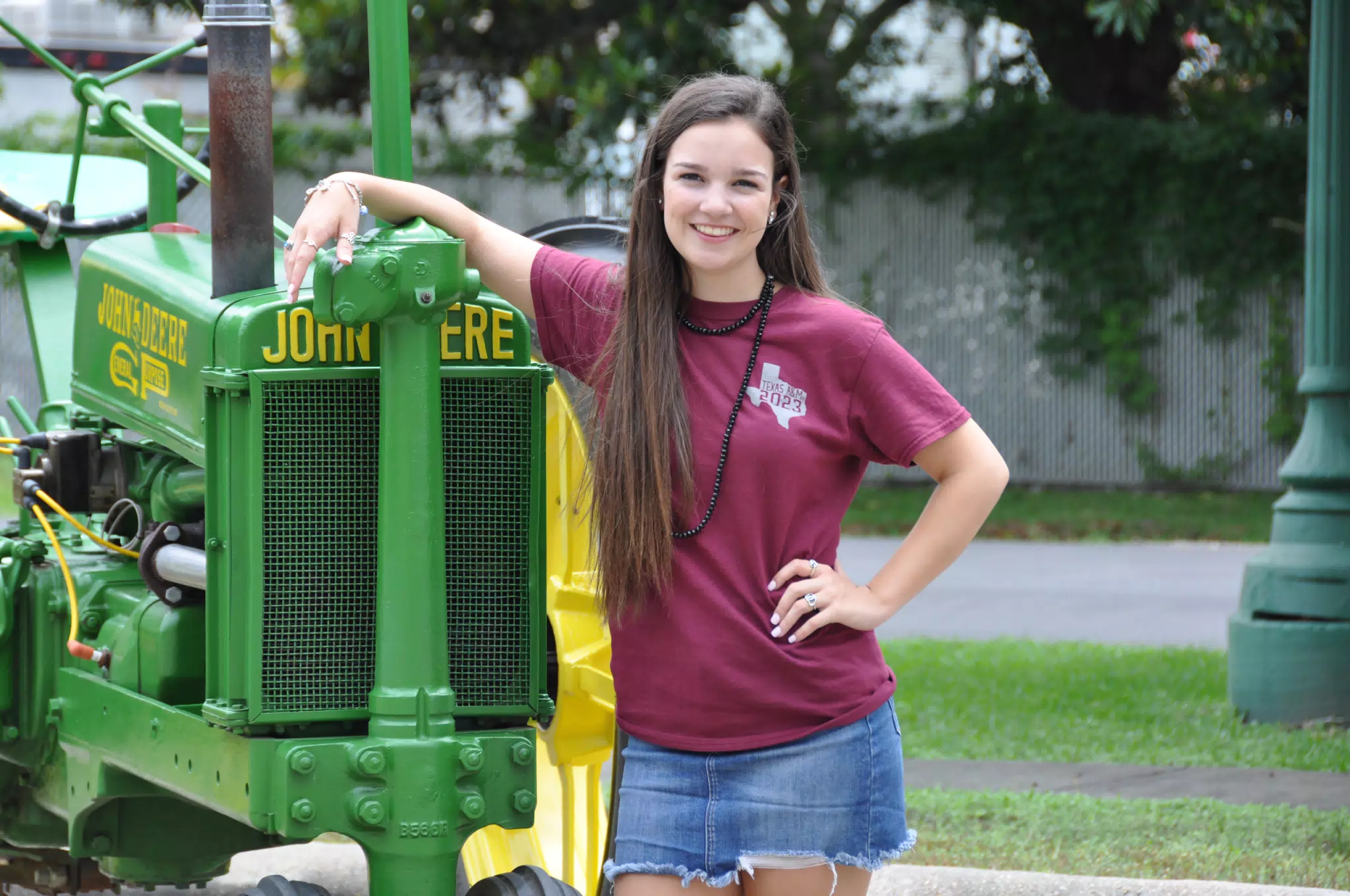Emily on John Deere Tractor