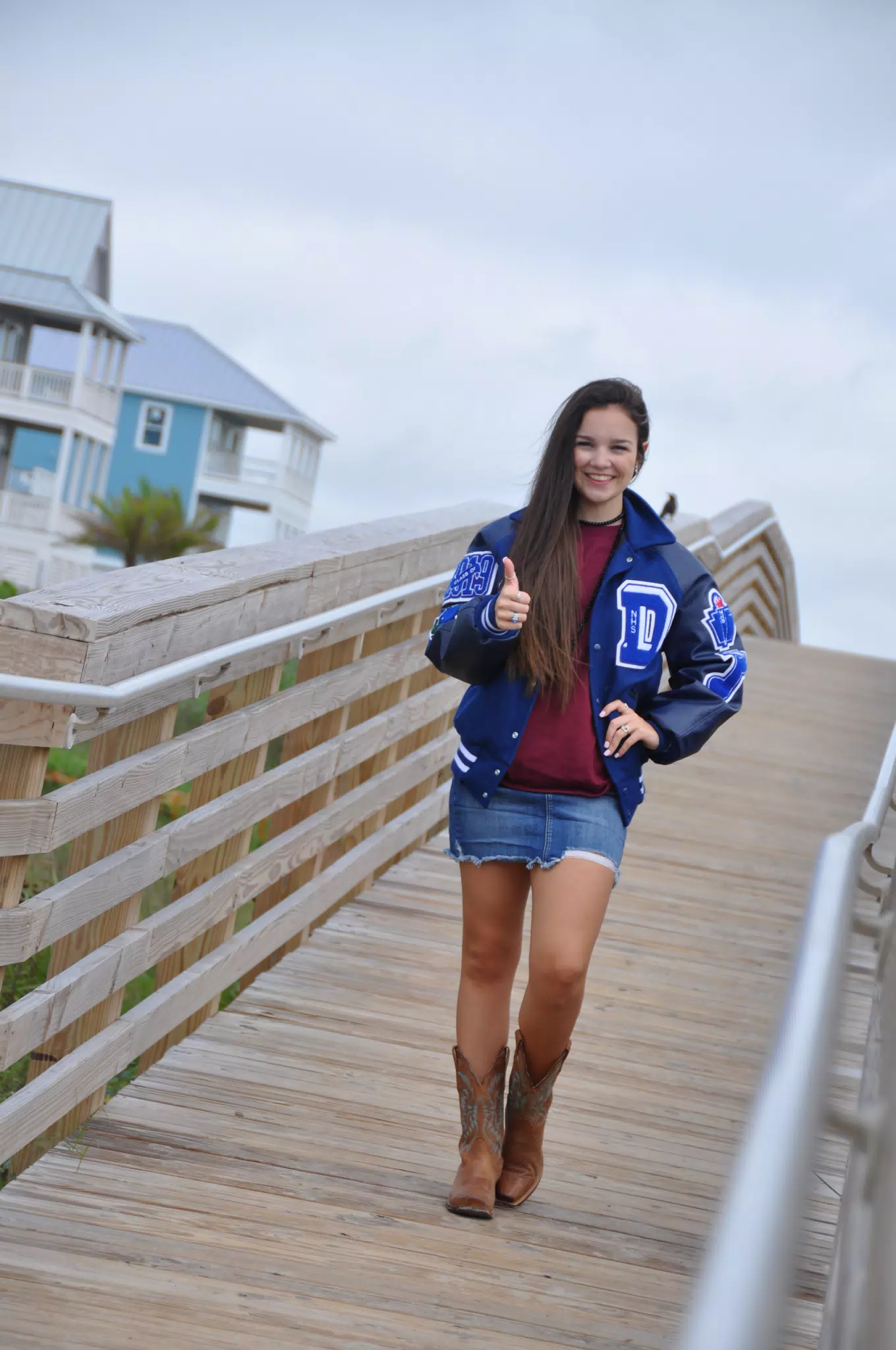 Model Thumbs Up on Galveston Board Walk
