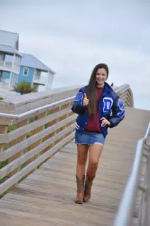 Model Thumbs Up on Galveston Board Walk