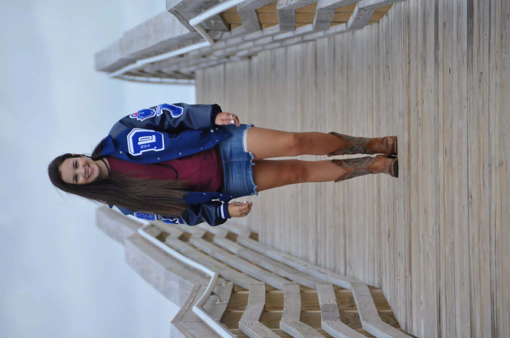 Emily Modeling on Boardwalk