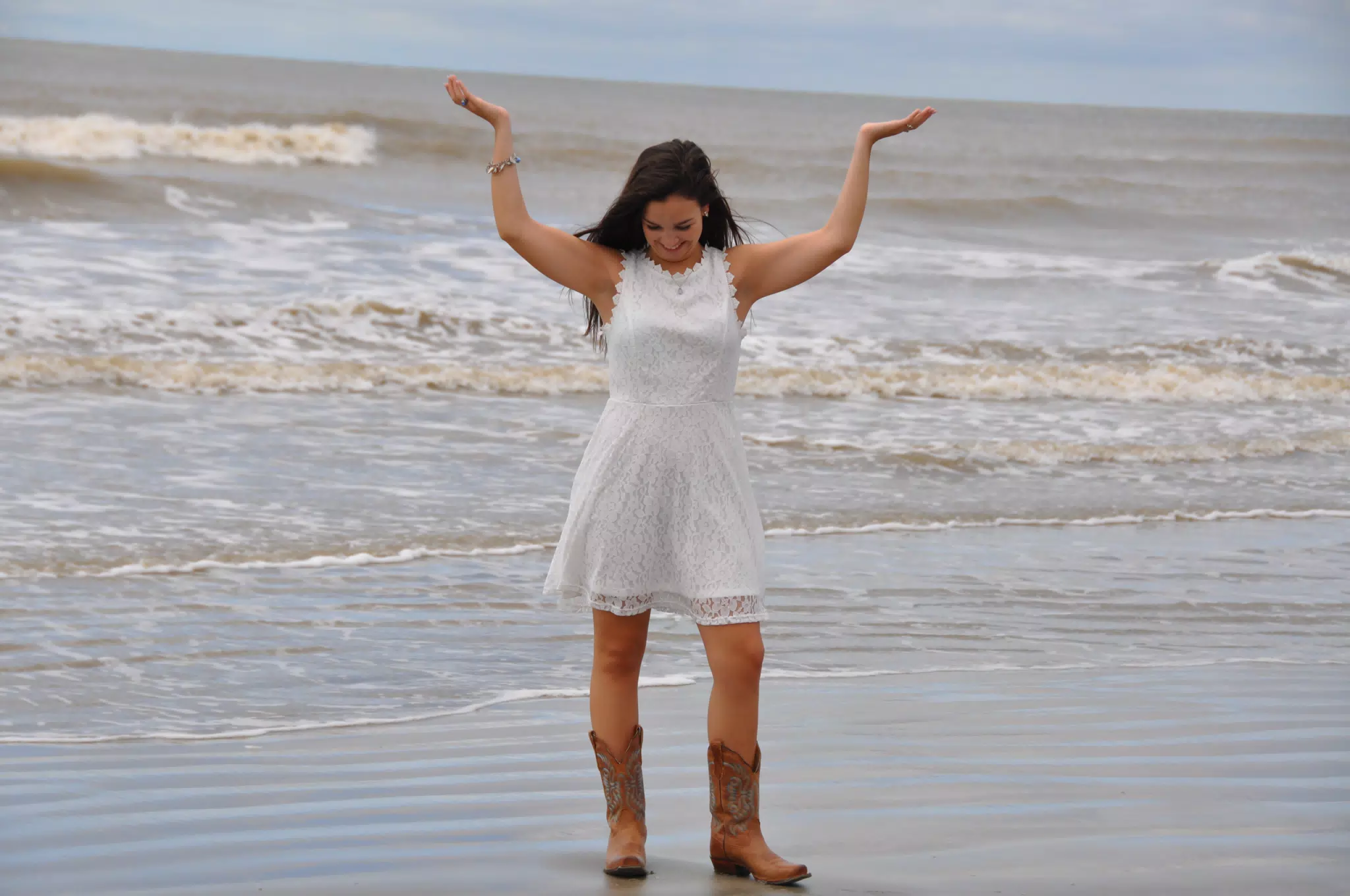 Emily on Galveston Beach